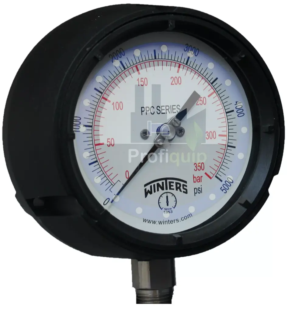 Manómetro Análogo, Caja Fenólica, Inoxidable, StabiliZR, Caratula 4 1/2", CV 1/2"NPT, 0 - 10.000 PSI.
