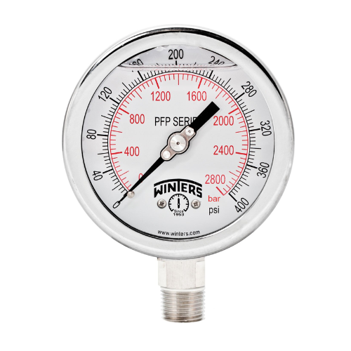 [MA-TI-21/2-CV1/4-0-200] Manómetro Análogo, Total Inoxidable, Glicerina, Caratula 2 1/2", CV 1/4" NPT, 0 - 200 PSI. 