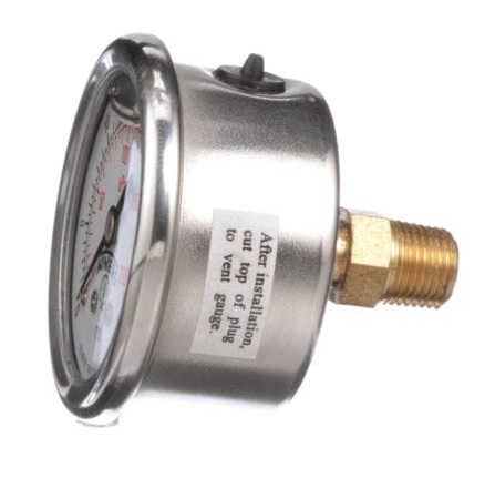 [MA-IB-4-CT1/2-0-200] Manómetro Análogo, Caja Inoxidable, Internos en bronce, Glicerina, Caratula 4", CT 1/2"NPT, 0-200 PSI.